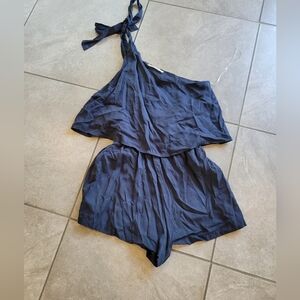Rokoko single tied shoulder romper. Women's small.